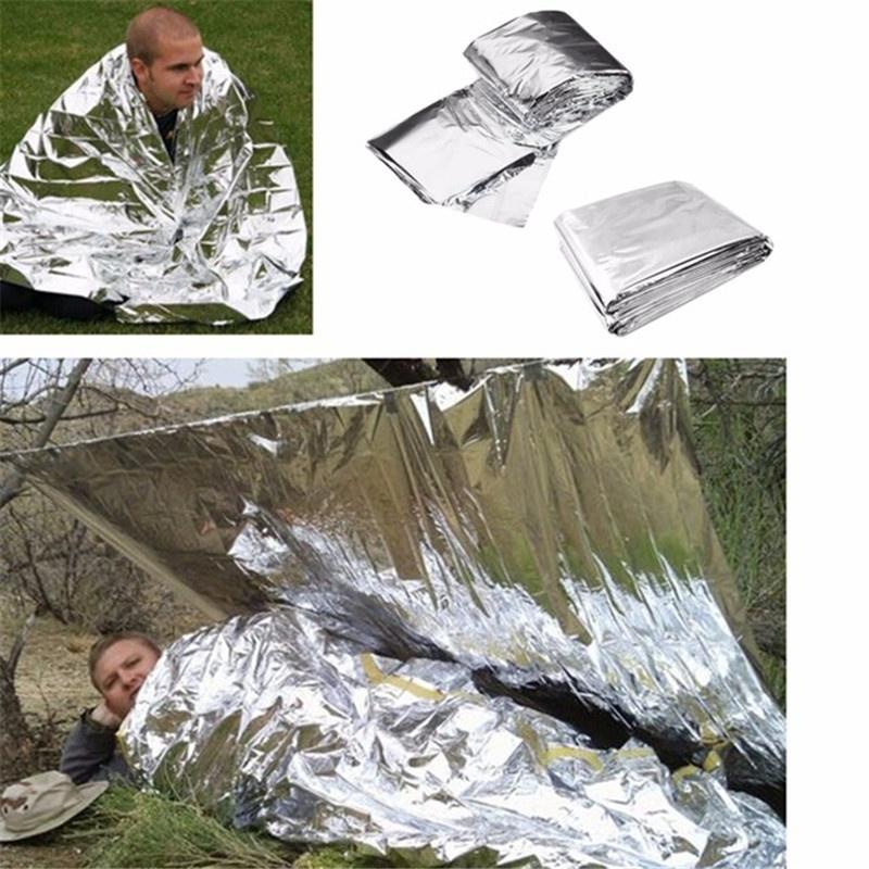 Waterproof Emergency Blanket Foil Thermal HeatSurvival Rescue Blanket