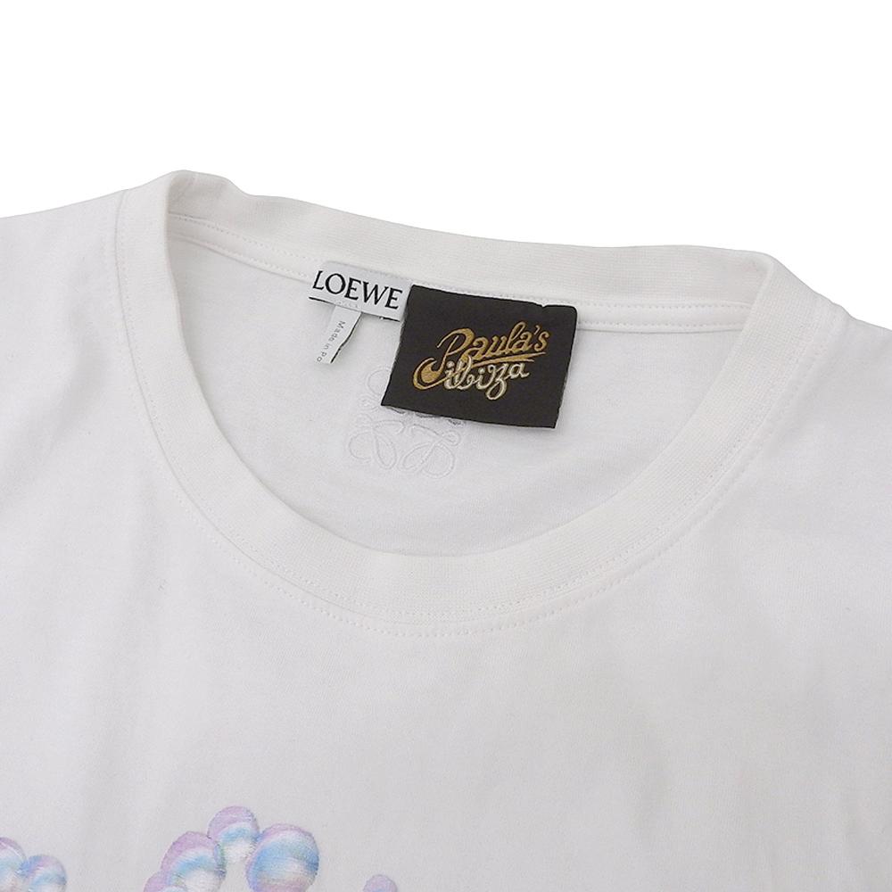 Loewe Excellent Condition Bubble Arch Logo T-shirt, White, Cotton, Men's, Size M, H616Y22X54, 23Stainless Steel Tops M whiteUsed