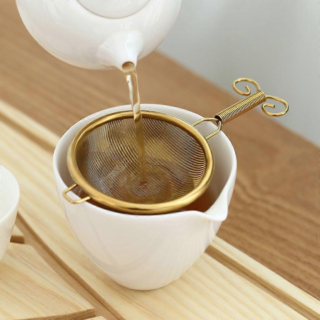 Heat Resistant Tea Strainer No Odor Anti-Rust Japanese Tea Aromatherapy Household Products - Gold