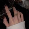Korean Elegant Fashion Geometric Adjustable Copper Ring For Women Perfect For Ins Style
