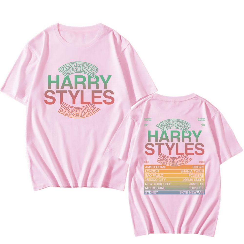 HarryStyles Together, Together Tour 2026 Tees 100%Cotton Summer Short Sleeve Unisex T-shirt Singer Graphic Printing Tshirts Men Tops Funny Shirts