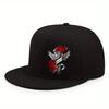 Casquette snapback à visière plate avec graphique Croix de Rédemption Roses Ailes Hip Hop Street Chapeau de Baseball