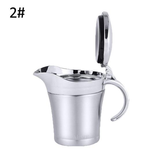 Küche Edelstahl Doppelwandig Isoliert Soßenschüssel Saucenkrug mit Deckel