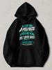 Black Pullover Hoodie with Funny Quote I Would Like To Apologize To Anyone I Have Not Yet Offended Please Be Patient Graphic Sweat