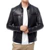 SKINOUTFIT Men's Genuine Lambskin Black Leather Jacket Stylish Motorcycle Bomber Biker Outerwear MJ 180