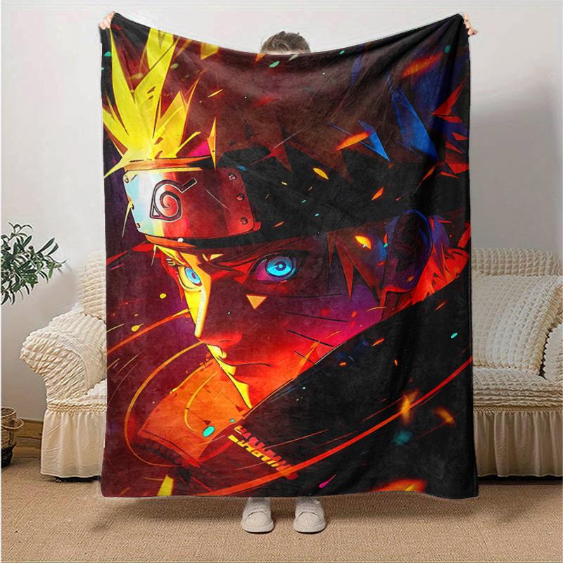 1pc Uzumaki Naruto Blanket Soft Warm Bedding Throw for Room Decor, Living Room, Travel .D104