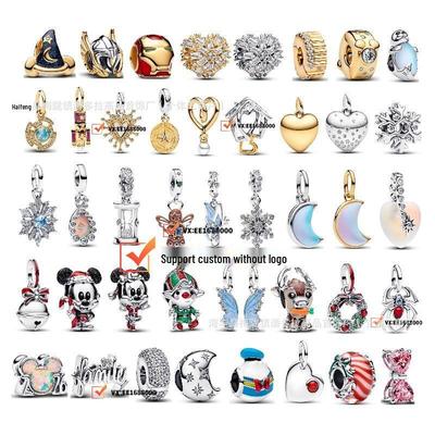 Panjia S925 Silver Cartoon Pendant Beads for DIY Jewelry - Cute Anime Series Dora Bracelet Accessories