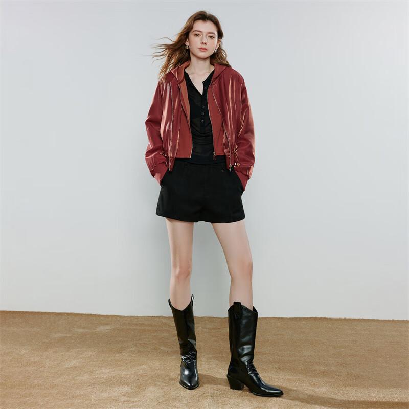 Chuyu Women's Spliced Hooded Winter Jacket