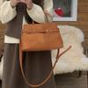 Vintage Designer Luxury Brand Women Handbags Simple Solid Small Crossbody Bag High Quality PU Leather Female Tote Bag CLE