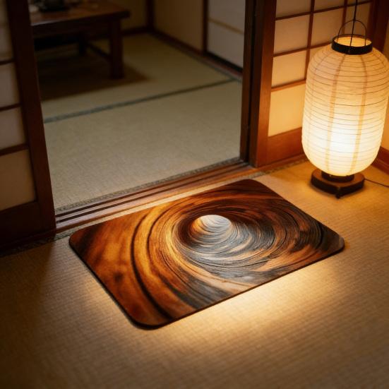 Fußmatte 3D Optische Illusion Muster Staubentfernung Rutschfest Türmatte Farbverblassend Antistatisch Eingangsmatte Reinigungsmatte