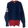THOM BROWNE Knit Wool Sweater Navy Wool Women Used