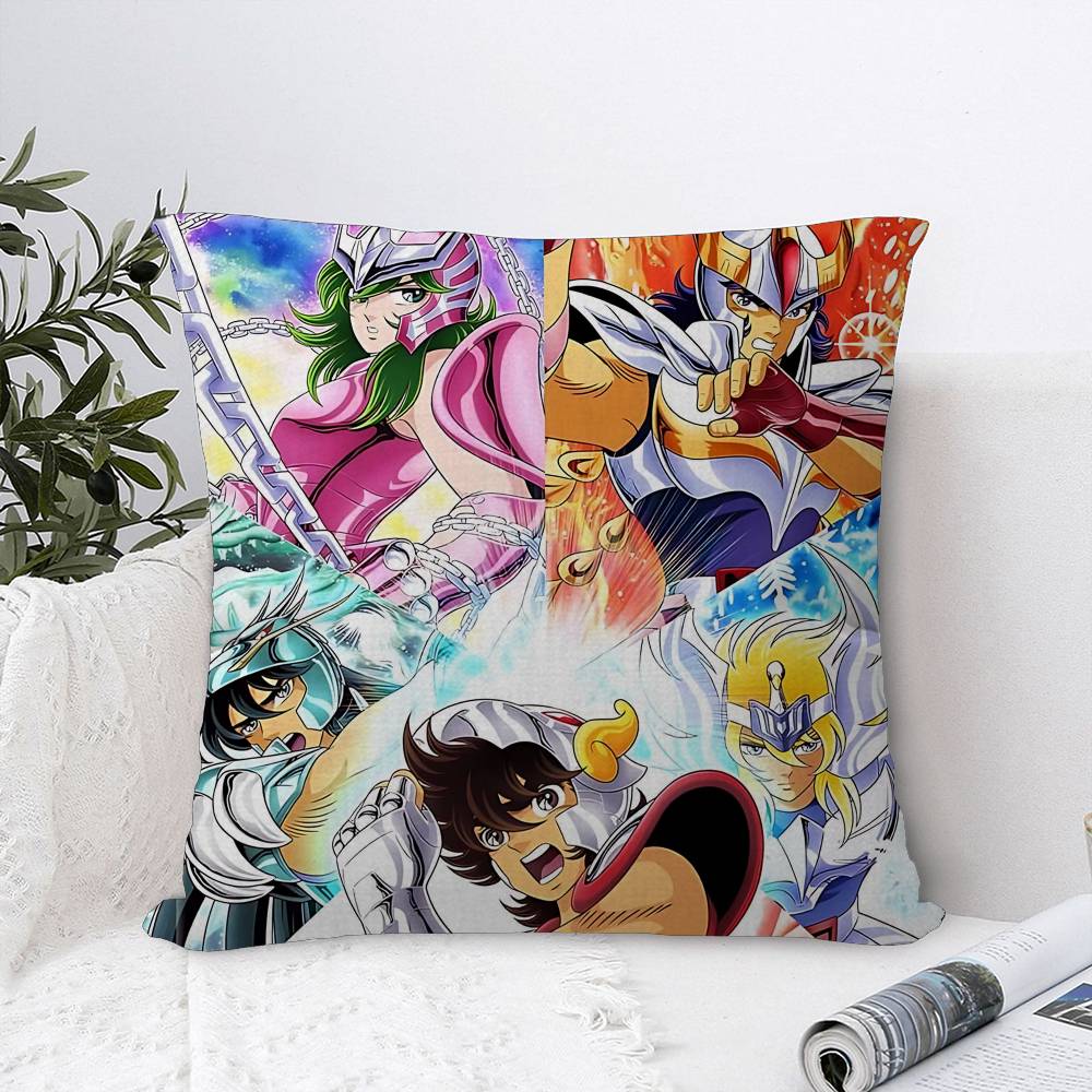 Japanese Hot Anime S-Saint Seiya Personalized Picture Text Home Decorative Pillows Household Gifts 45x45cm