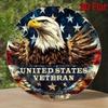 Vintage US Patriotic 8x8 Inch Metal Tin Sign Man Cave Wall Decor