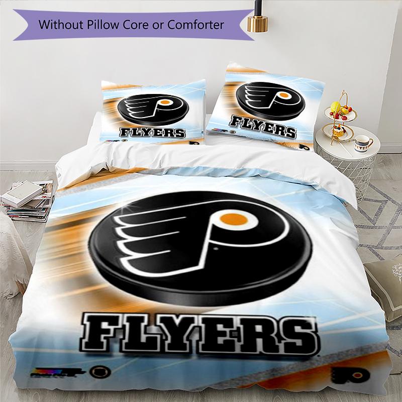 Flyers Hokey Takımı Tasarımlı Yatak Yatak Takımı 1 Nevresim + 2 Yastık Kılıfı Yumuşak Nefes Alabilir Ev Tipi Nevresimler