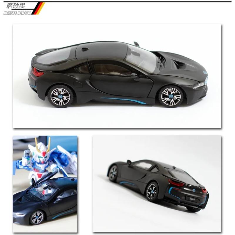 1/24 BMW I8 Supercar Model Samochodu Ze Stopu Diecasty Zabawki Pojazdy Symulacja Metalowy Model Samochodu Kolekcja Prezenty Urodzinowe dla Dzieci