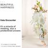 Buchet de mireasă handmade Orhidee Phalaenopsis cu perle Coroană florală împletită de înaltă calitate Accesorii pentru fotografii de mireasă
