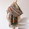 Women's Ethnic Bohemian Shawl: High-End, Thickened, Warm Jacquard Snood Scarf for Autumn and Winter