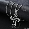 Retro Flower Pattern Cross Necklace: Unique Hip Hop Design