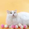 12pcs for Cat Toy Balls 1.8" Soft Kitten Pompon Ball Toys Interactive Playing