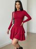 Fashion Slim Fit Long Sleeve Dress New Style Imported Sexy Peplum Midi Skirt for Women