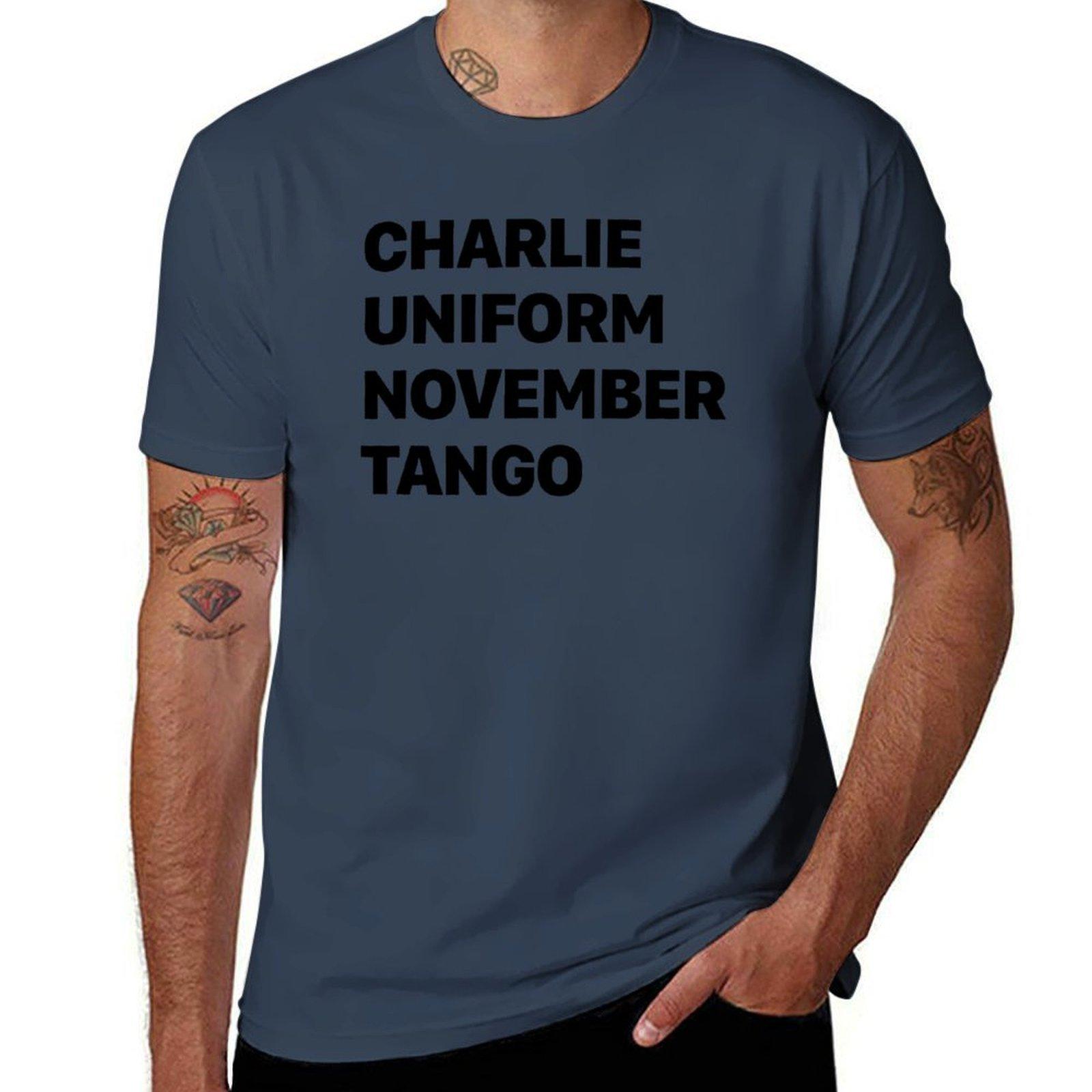 Charlie Uniform November Tango Tshirt Work Casual Loose Fit Tshirt S