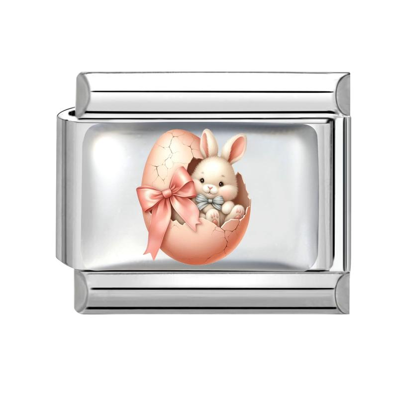 1PC Creative Personalized Tulip Lovely Cats Rabbit Star Heart Italian Charm Fit 9MM Stainless Steel Bracelet DIY Making Gift