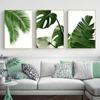 Scandinavian Style Green Tropical Leaves Wall Art Canvas  Plants Nordic Posters and Prints Wall PicturesFor Living RoomPainting