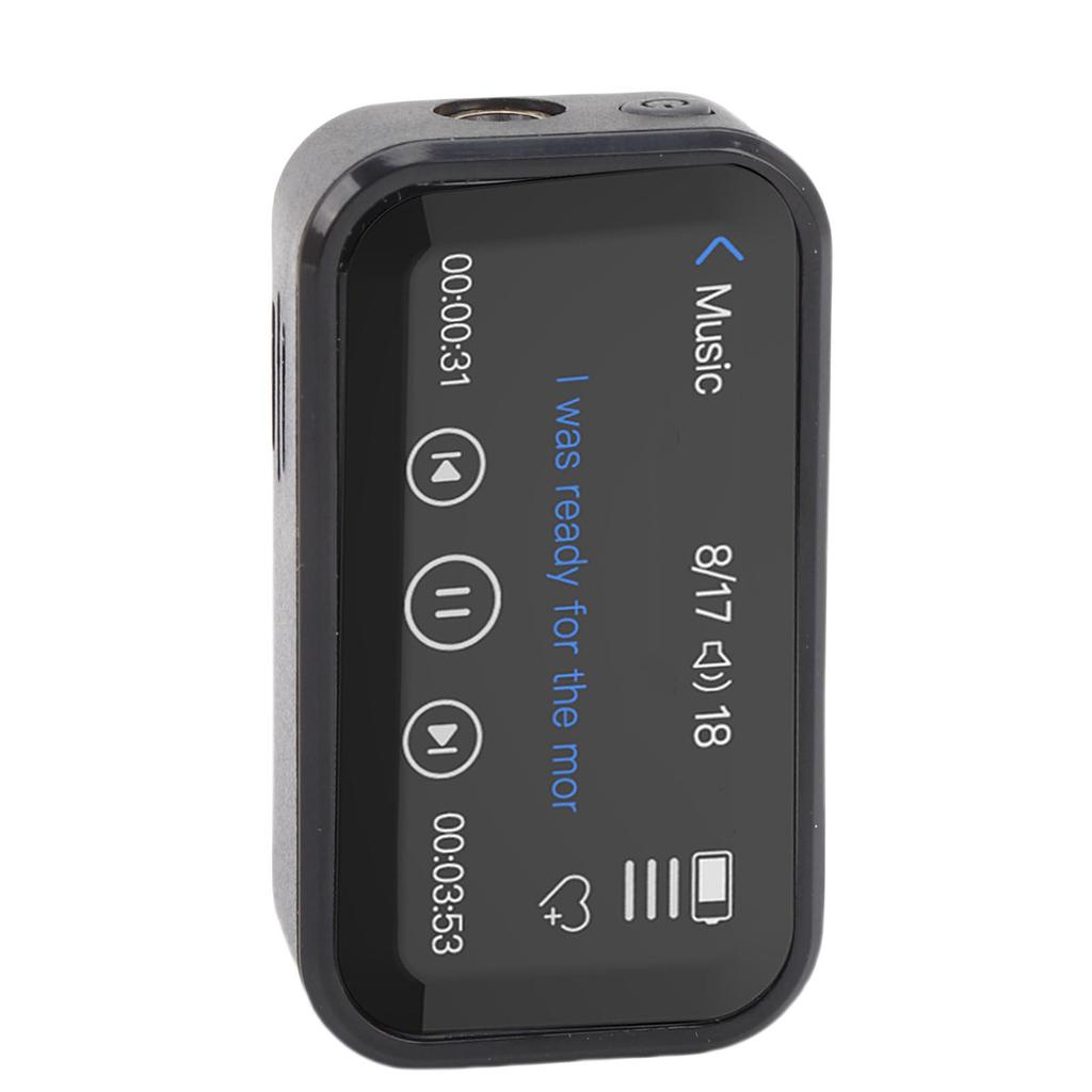 BT MP3 Player Portable Back Clip 1.47in Full Touchscreen 32GB HiFi Lossless Music Player Radio