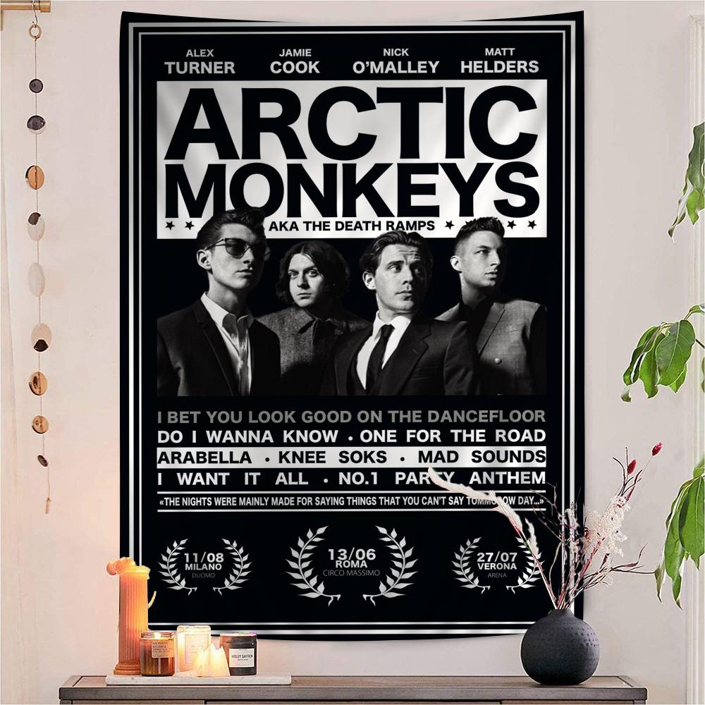 AArctic MMonkeys Rock Band Music Colorful Tapestry Wall Hanging Bohemian Wall Tapestries Mandala Wall Hanging Sheets