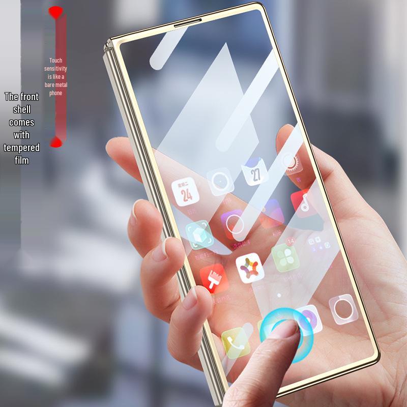 Kompatible Samsung Z Fold6 Falthandyhülle mit bemaltem Glas, HD-Schutz und integrierter Klapphülle.