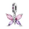 925 Sterling Silver Glow Firefly Butterfly Charms Fit Módní Originální náramky Dragonfly Bee Hmyz korálky Vlastní výroba šperků