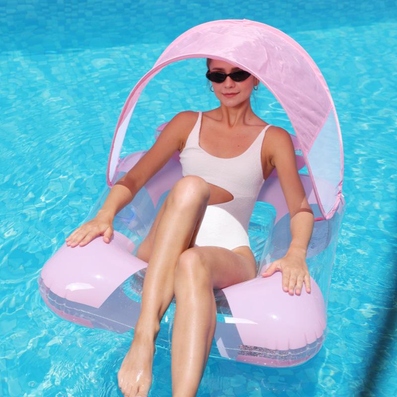 Inflatable Floating Hammock with Armrests & Backrest - Outdoor Mesh Recliner for Adults