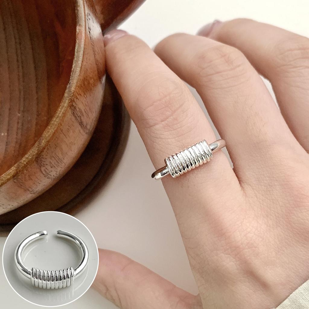 VENTFILLE 925 Sterling Rings for Women Fashion Geometric Handmade Irregular Line Ring Party Birthday Gift Dropshipping