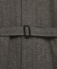 Noirer Wool Silk Herringbone Balmacaan Coat (Grey)