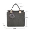 Designer Qualität Peeling Leder Weibliche Schulter Tasche Luxus Frauen Handtaschen mit Haar ball Casual Damen Messenger Tote Tasche Sac