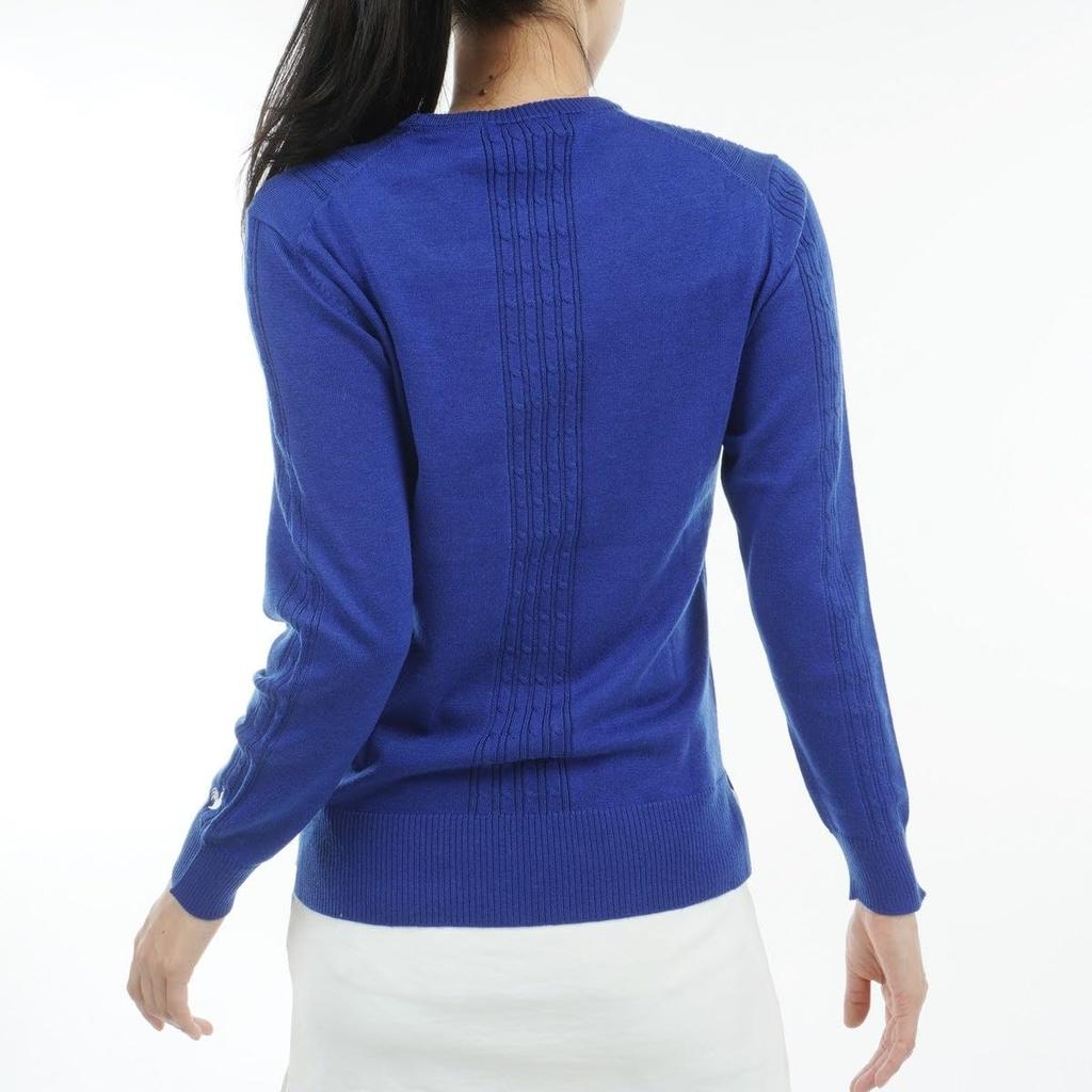 Le Coq Sportif Golf LG4FST02L Sweater with Cable Hand Heat Perfect for Everyday Use and Blue Women's Knit, Washable, Navi, Warm, Golf, (BL00)