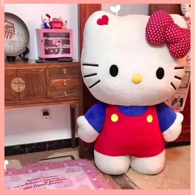 

Red Bow Hello Kitty Plush Toy Doll Accompany Sleeping Doll Sofa Soft Pillow Cushion Room Decoration Girl Festival Gift 40cm