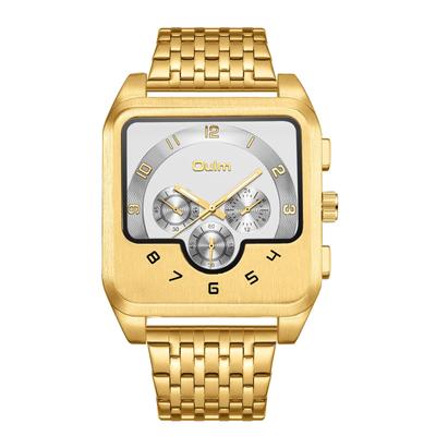 Square Watch Waterproof Luminous Analog Calendar Stainless Steel Strap Quartz Casual Watch Gold Fashion Accessories Birthday Anniversary Christmas Day