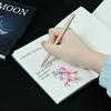 Creative Dark Night Planet Series Moon-Shaped Hollow Notebook – Three-Fold Business Record Book