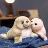 Kawaii Cartoon Seal Plush Doll Super Soft Blue Sea Creature Stuffed Animal Sea Lion Huggable Pillow Christmas Birthday Gift