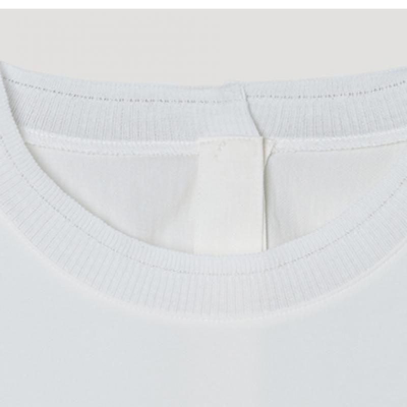 SHESMISS Round Neck Unbalanced Hem Blouse Swwblp21050