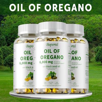 Oil of Oregano 6000mg - Black Seed Oil - Antioxidants, Digestive & Immune Health