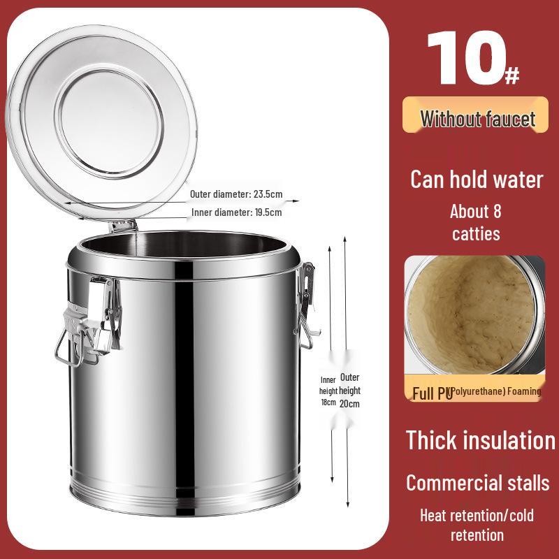 304 Stainless Steel Insulated Multi-Purpose Bucket for Beverages and Food