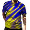 Geometric Shape Creative Design Colorful Vortex 3D Printed T-shirt Casual Street Men's T-shirt