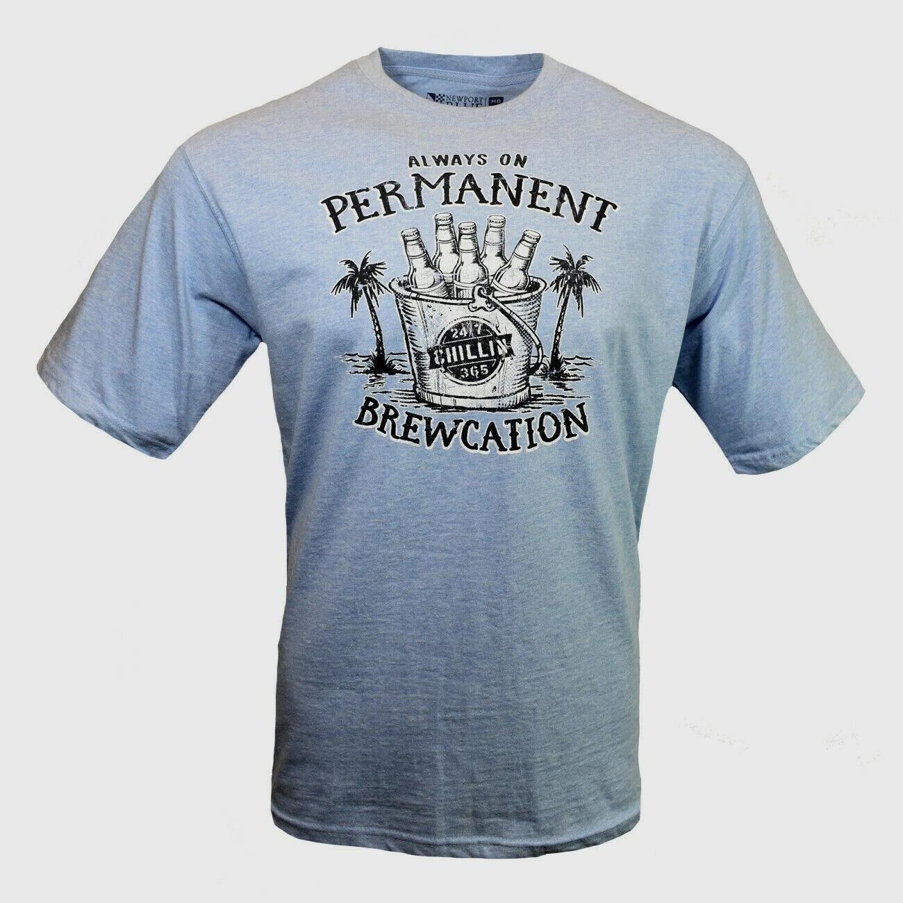 Men s T Shirt NEWPORT BLUE  Permanent Brewcation Division Bahama Beach NEW 3XL