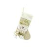 Christmas Stockings White Stamping Gold Snowflake Xmas Ornaments Christmas Pendant Christmas Tree Decorations Noel Gift Sock