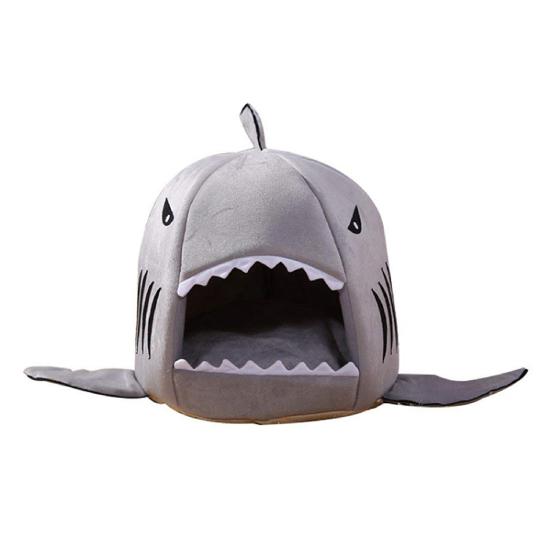 Bequeme Höhlenform Hundehütte Hai Form Katze Hund Haustier Weiches Nest