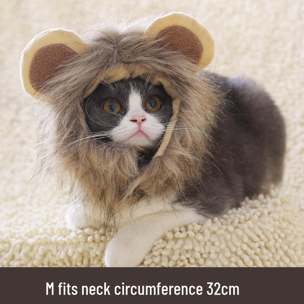 Universal Halloween Lion Costume Hat for Cats & Dogs – Adjustable Velcro, Cute Autumn/Winter Pet Accessory
