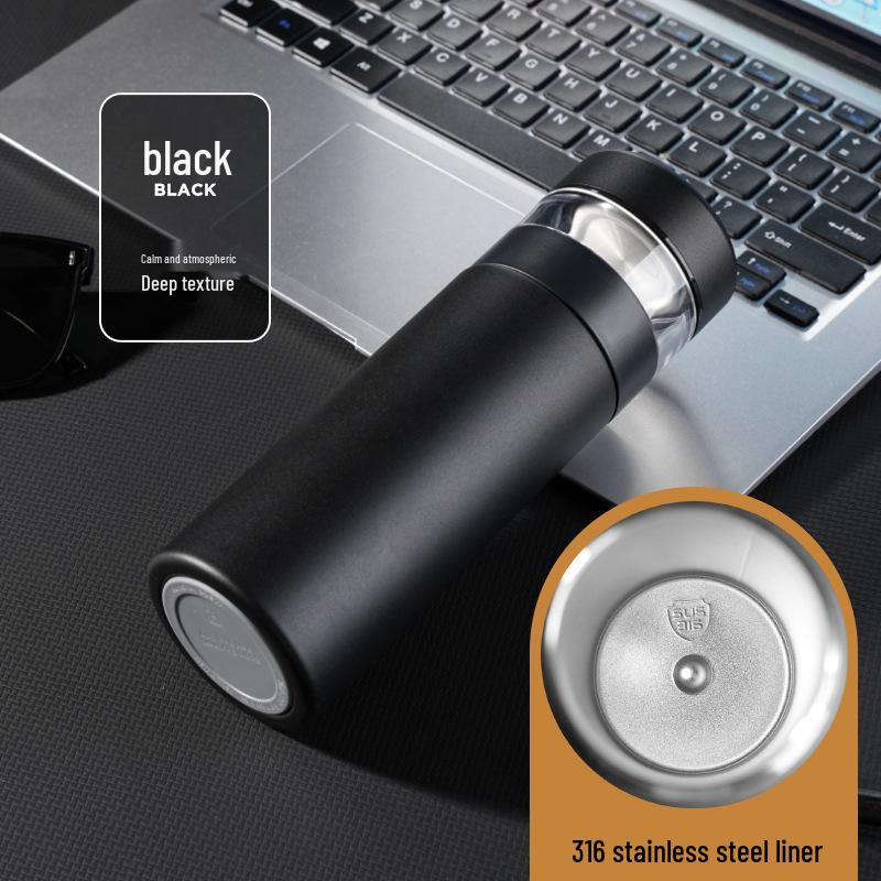 316 Stainless Steel Insulated Mug with Tea Filter, Portable for Car