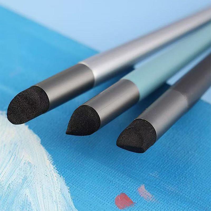 3Pcs Reusable Sponge Pens BPA Free Washable Brushes for Pastel Oil Painting Sketching Kids Use